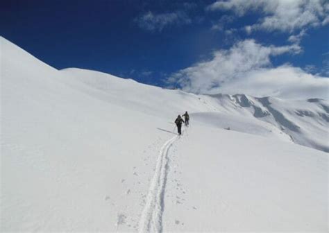 Ski mountaineering route to Punta Telegrafo on Monte Baldo